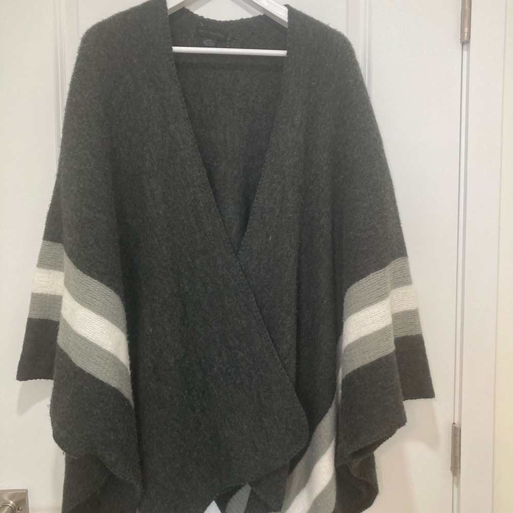 Steve Madden Charcoal Knit Poncho